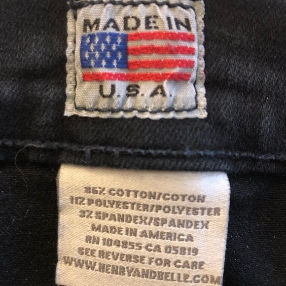 Henry And Belle Super Skinny Ankle Jeans Black~Size 26 - Picture 8 of 8